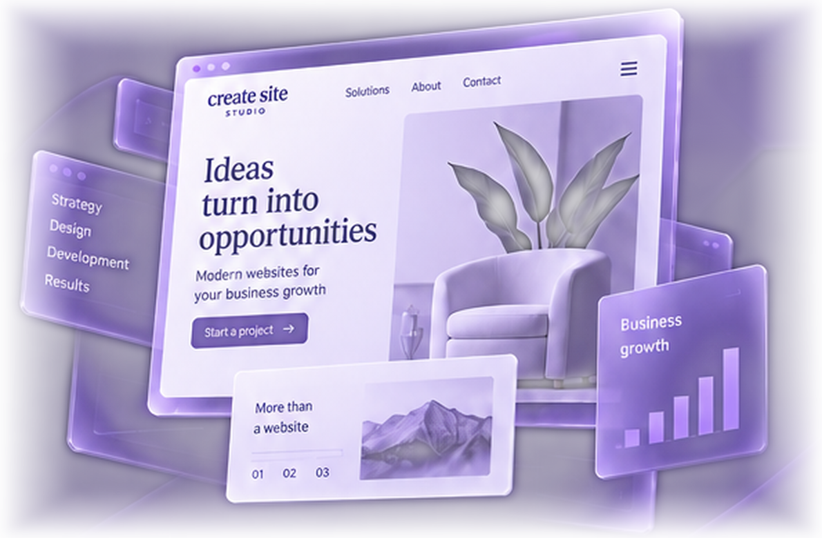 Create Site Studio interface illustration